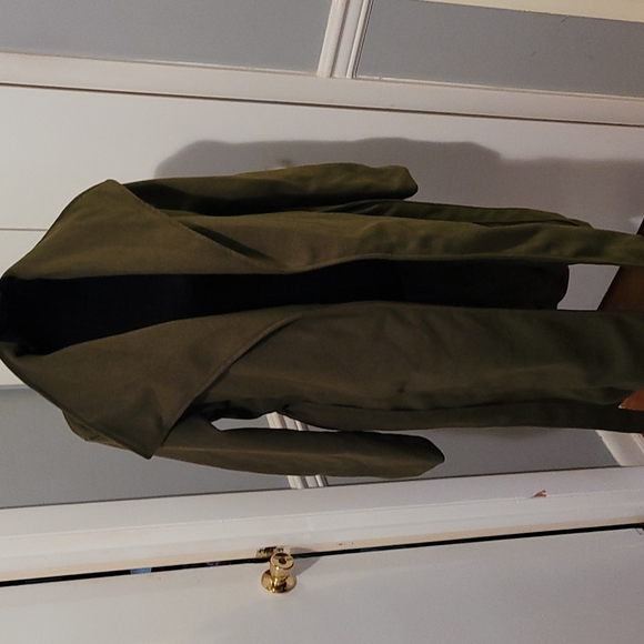 Army Green Longline Coat.  Size M - Picture 7 of 11